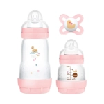 Mam Σετ Πλαστικά Μπιμπερό Girl Κατά των Κολικών με Θηλή Σιλικόνης 130ml για 0+ μηνών, 3τμχ - Image 2