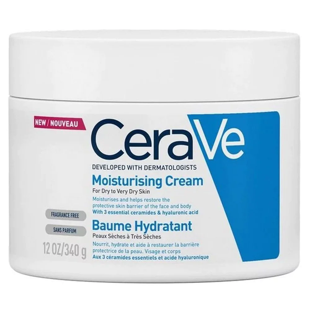 3337875597227_00-1000x1000.jpg CeraVe Moisturising Cream Ενυδατική Κρέμα Προσώπου και Σώματος με Ceramides και Υαλουρονικό Οξύ, 340gr - Image 1