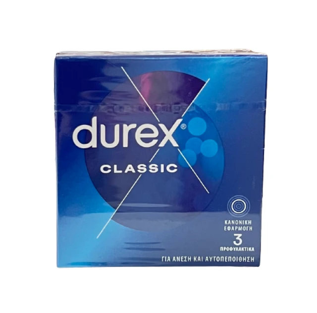 aff2c7364012e34f19ab211d086e0520.png Durex Classic Προφυλακτικά 3 Τεμάχια - Image 1