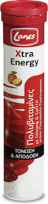 Lanes Xtra Energy Βιταμίνη για Ενέργεια & Ανοσοποιητικό Orange Grapefruit 20 αναβράζοντα δισκία - Image 1