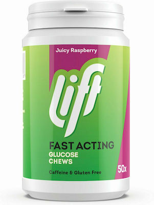 Lift Fast Acting Clucose Chews 50 μασώμενες ταμπλέτες Juicy Raspberry - Image 1