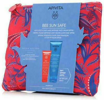 xlarge_20220802093705_apivita_bee_sun_safe_anti_spot_anti_age_defense_face_cream_spf50_50ml_after_sun_face_body_gel_cream_100ml_set_me_antiliaki_krema_prosopou_neseser Apivita Bee Sun Safe Σετ με Αντηλιακή Κρέμα Προσώπου, After Sun & Νεσεσέρ - Image 1