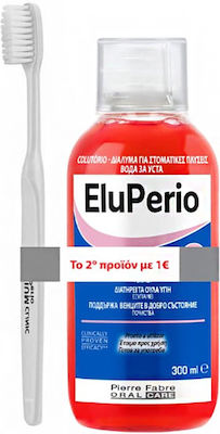 xlarge_20230727131236_elgydium_eluperio_stomatiko_dialyma_kata_tis_oylitidas_300ml_clinic_odontovourtsa_15_100_leyki_1tmch_stomatiko_dialyma_gia_tin_oylitida Elgydium EluPerio Στοματικό Διάλυμα κατά της Ουλίτιδας 300ml & Clinic Οδοντόβουρτσα 15/100 Λευκή 1τμχ - Image 1