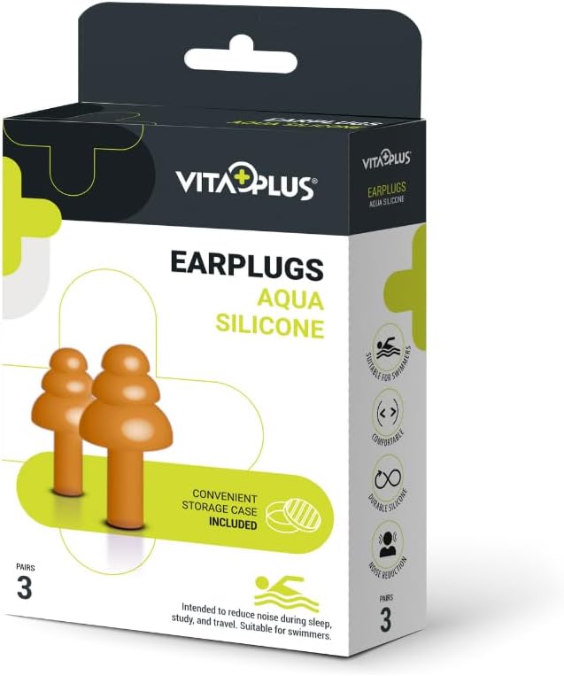 51oaLoomp2L._AC_SX679_ VitaPlus Aqua Silicone Ear Plugs, Ωτοασπίδες 3 Ζεύγη - Image 1