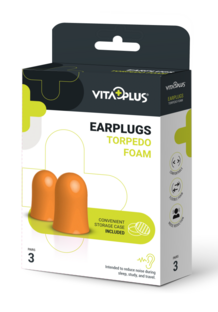 vitaplus-earplugs-torpedo-foam-3pr Vitaplus Earplugs Torpedo Foam 3PR - Image 1