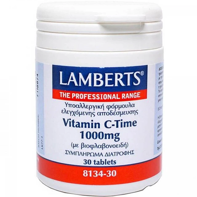 4993e5accf12f113a24aeb5e8fdbdc27.jpg LAMBERTS VITAMIN C 1000mg T/R 30TABS - Image 1