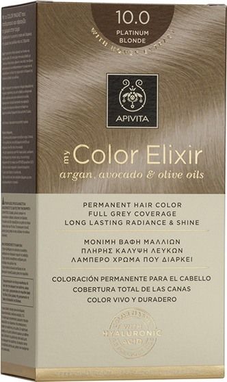 Apivita My Color Elixir Βαφή Μαλλιών με Έλαιο Ελιάς Argan και Αβοκάντο - Απόχρωση Νο 10.0 Κατάξανθο 50ml - Image 1