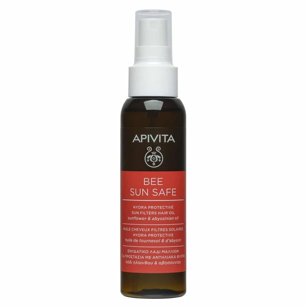 f12d498a0f87eb3618b0f4baf73616ab.jpg Apivita Bee Sun Safe Hydra Protective Sun Filters Hair Oil 100ml - Image 1