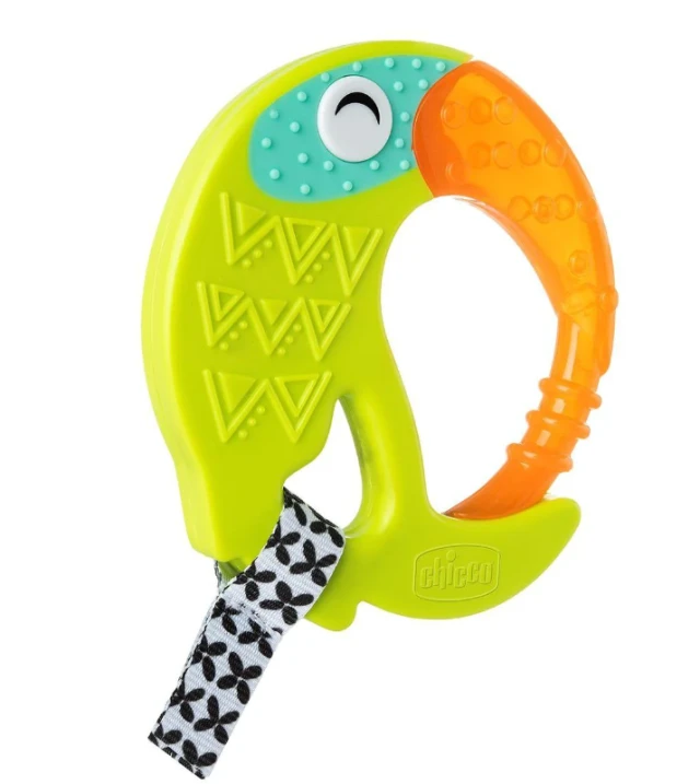 5397af6b5f411c9f63caa029d3927fc7.png Chicco Δροσιστικός Κρίκος Οδοντοφυΐας Σιλικόνης Funny Tucan με Νερό για 6m+ 1 Τεμάχιο - Image 1