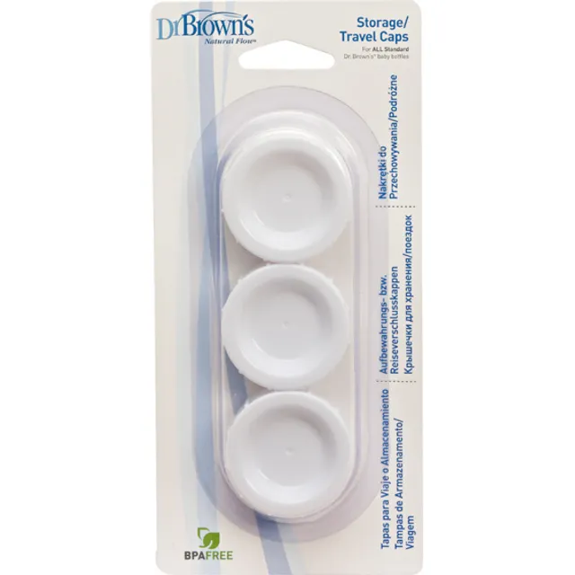 640 (1) Dr. Brown's Καπάκι Ταξιδίου για Μπιμπερό με Στενό Λαιμό 3 Τεμάχια - Image 1