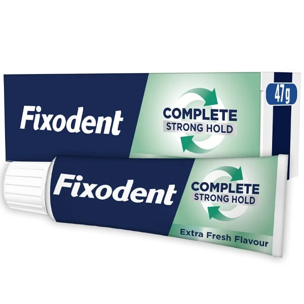 6NbzNvgEvncZT3RM15Xjlxua4AUeeBHOPl83DqaP.jpg Fixodent Complete Strong Hold with Extra Fresh Flavor, 47g - Image 1