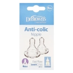 Dr. Brown's Options+ Θηλές Σιλικόνης για Μπιμπερό με Στενό Λαιμό Level 4 9m+ 2 τεμάχια