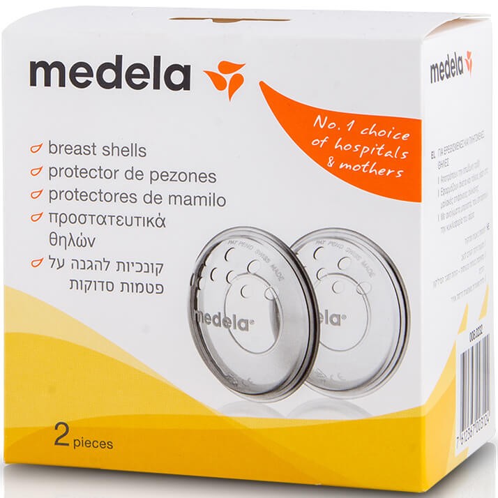 ok7612367003124 Medela Breast Shells Προστατευτικά Θηλών 2 Τεμάχια - Image 1