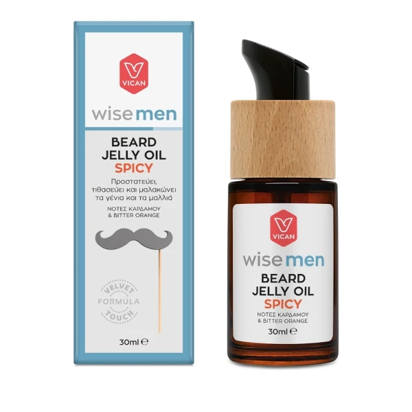 efe4dbc78090de692bc0678ab79f0377.jpg Vican Wise Men Beard Jelly Oil Spicy 30 ml - Image 1