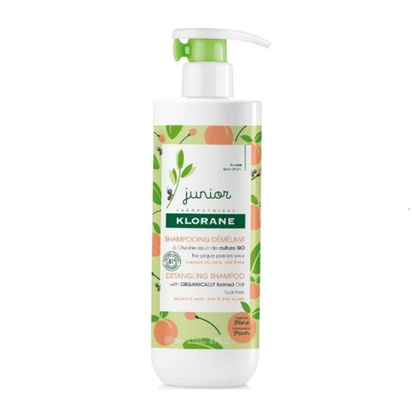 4eb2d65e7b53ab8374727566f8d7a902.png Klorane junior Detangling Shampoo with Organically Farmed Oat 500ml - Image 1