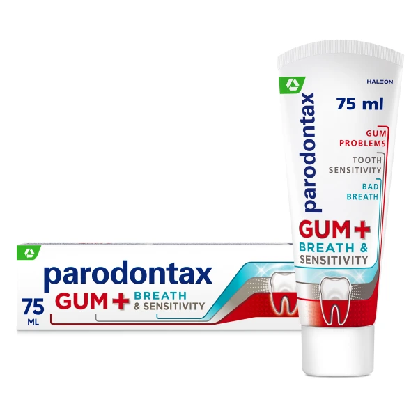 95eebbe003afa6433a5b0a906f4bb828.jpeg Parodontax Gum + Breath & Sensitivity, Οδοντόκρεμα για Υγιή Ούλα & Δροσερή Αναπνοή 75ml - Image 1