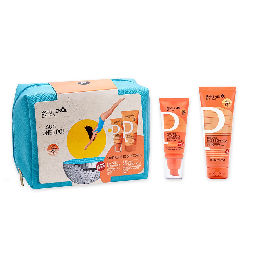 sunproof-essentials-spf30 Panthenol Extra Promo Sun Care Diaphanous SPF30, 50ml & Sun Care Face & Body Milk SPF30, 100ml - Image 1