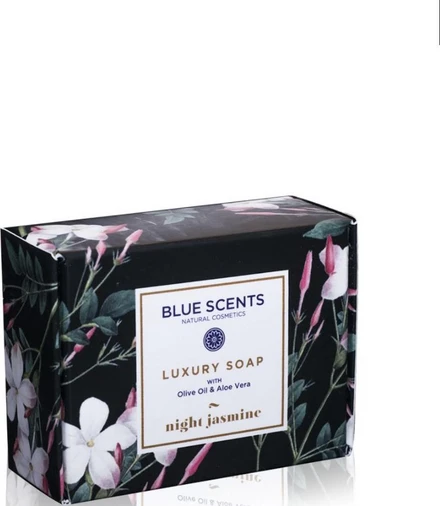 blue-scents-night-jasmine-luxury-sapoyni-135gr Blue Scents Luxury Soap Night Jasmine (135gr) - Image 1
