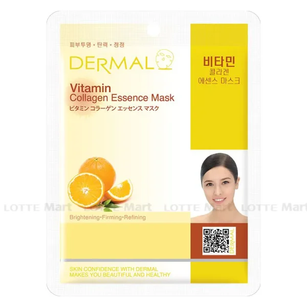 Dermal-Vitamin-Collagen-Essence-Mask-600x600 Dermal Μάσκα Προσώπου με Βιταμίνες και Κολλαγόνο 005 - Image 1